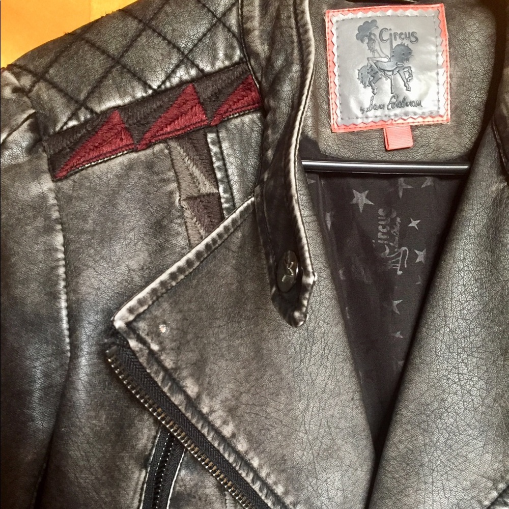 Leather motorcycle jacket